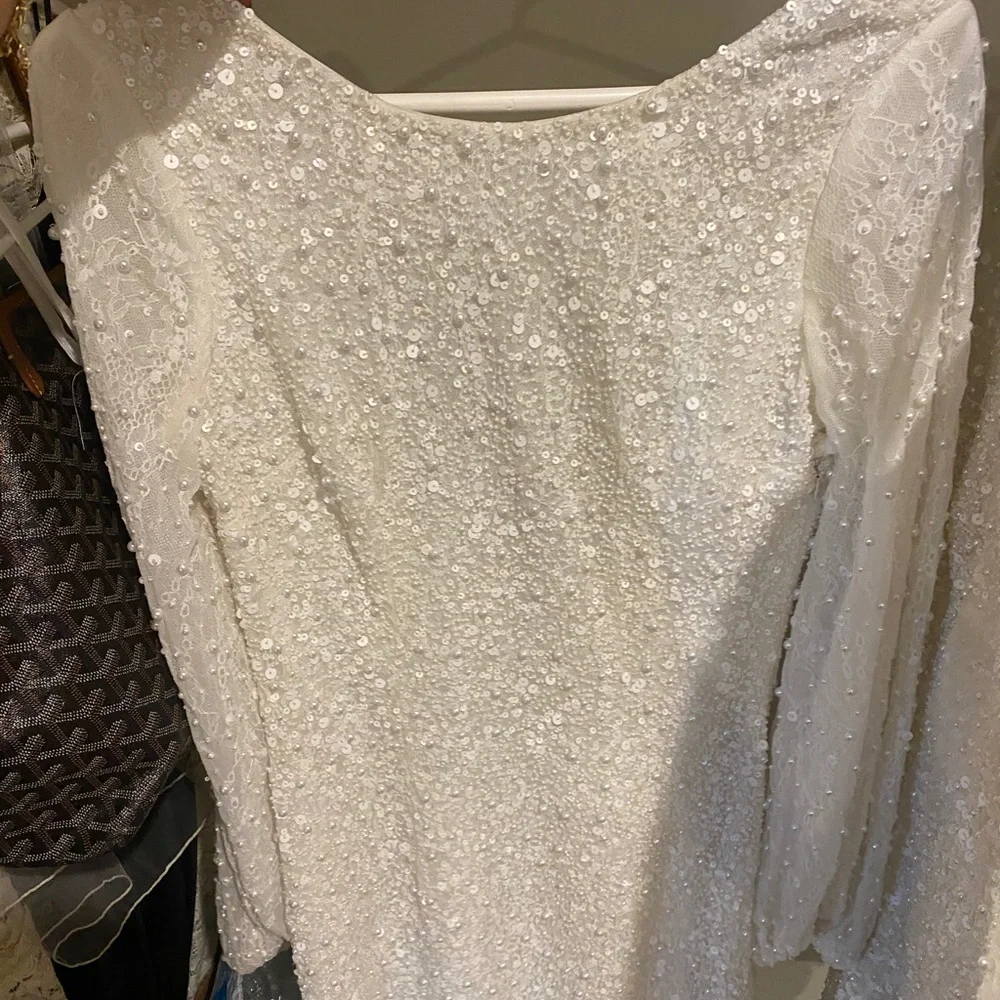 BHLDN Forever That Girl Kanelle Dress
Beaded Pearl Sequin Bridal - Picture 8 of 10
